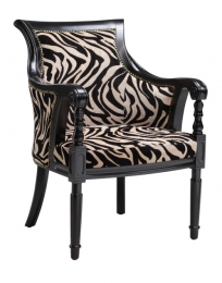 zebra armchair; accent chair